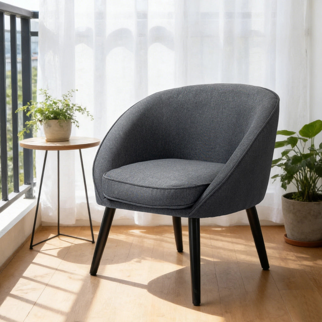 Poltrona Relax Legno Tessuto ¨C Minimal ¨C Grigio