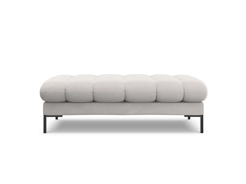 Cosmopolitan Design - Panca "Bali" 2 posti in velluto argento 