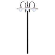 Palo Esterno Classico Campobasso Metallo E Ceramica Nero Sfumato Rame 3 Luci E27