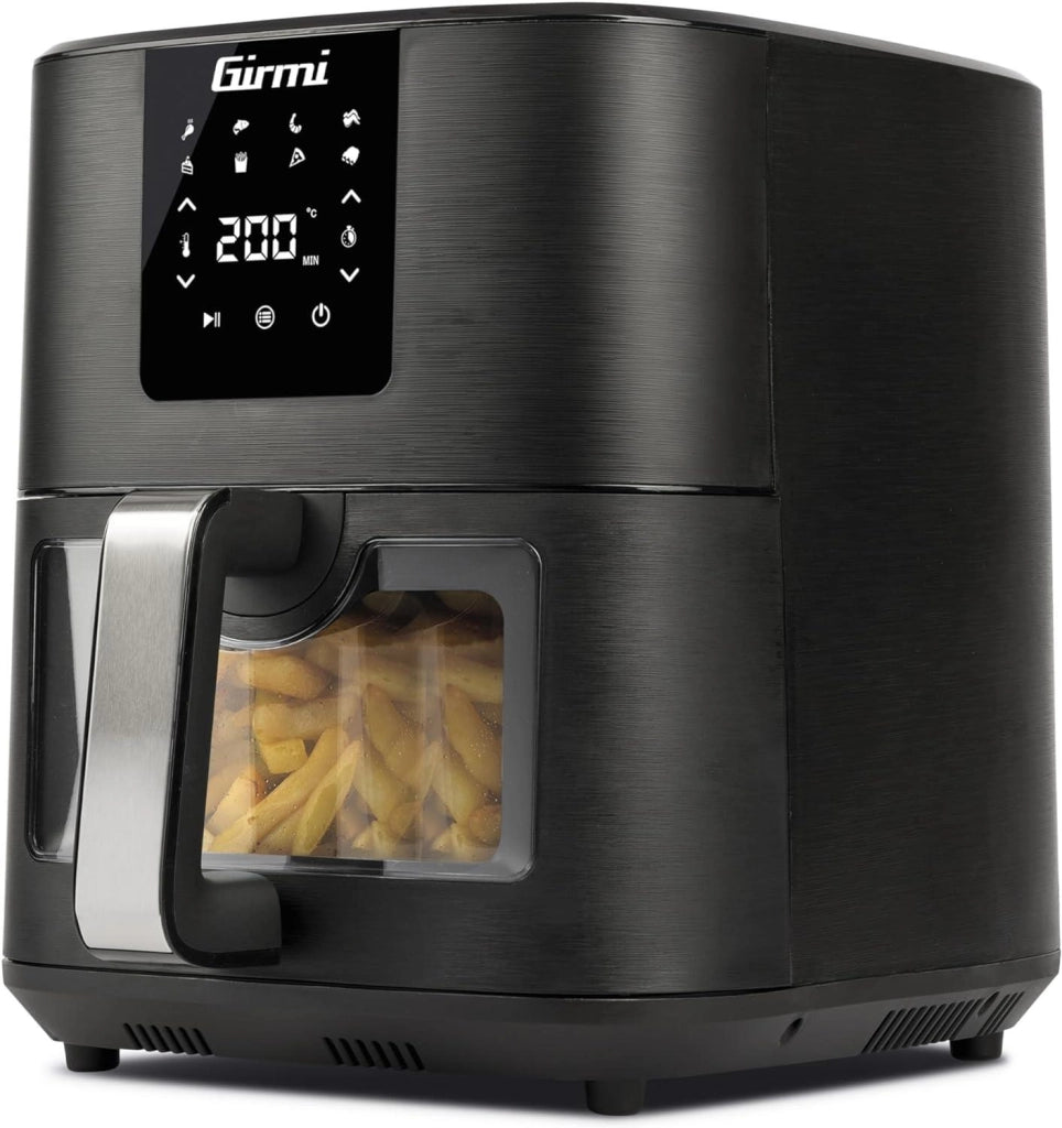 GIRMI ECOFRIT 9 L FRIGGITRICE AD ARIA 1700 W 9 LT XXL 8 PROGRAMMI DISPLAY DIGITALE BPA/PFOA SAFE LUCE INTERNA TIMER FG79