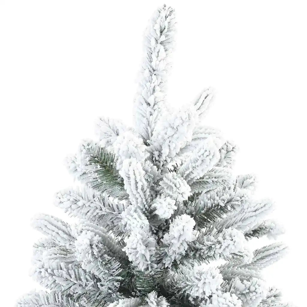 Albero di Natale Artificiale Snodato Foderato di Neve Bianco 42019316