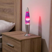Lampada a effetto lava - illuminazione decorativa - regalo per adolescenti - 2 pezzi - rosso viola - 34 x 8,5 cm