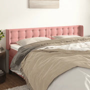 Testiera ad Orecchio-Testata con Orecchie Rosa 163x16x78/88 cm in Velluto 910498