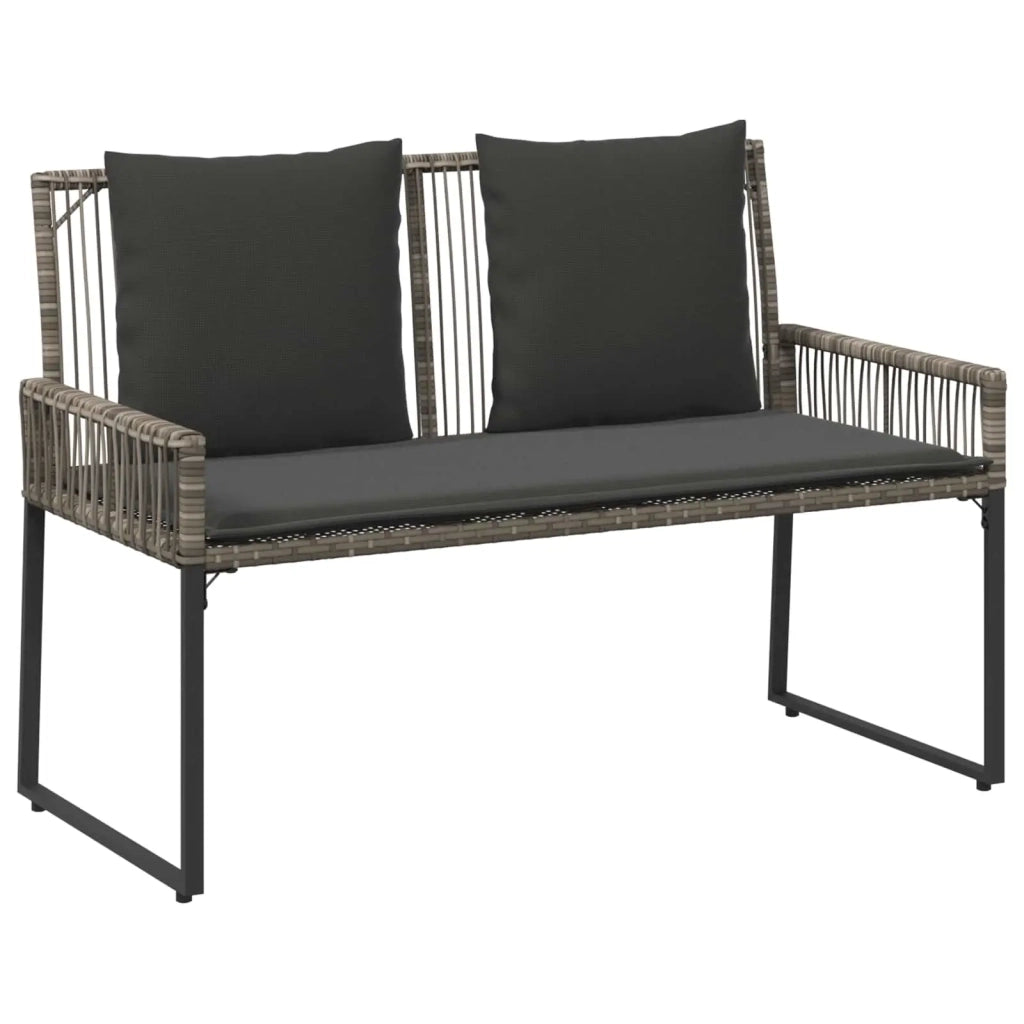 Set di Mobili da Esterno 9 pcs Grigio e Grigio Scuro polyrattan 42025149