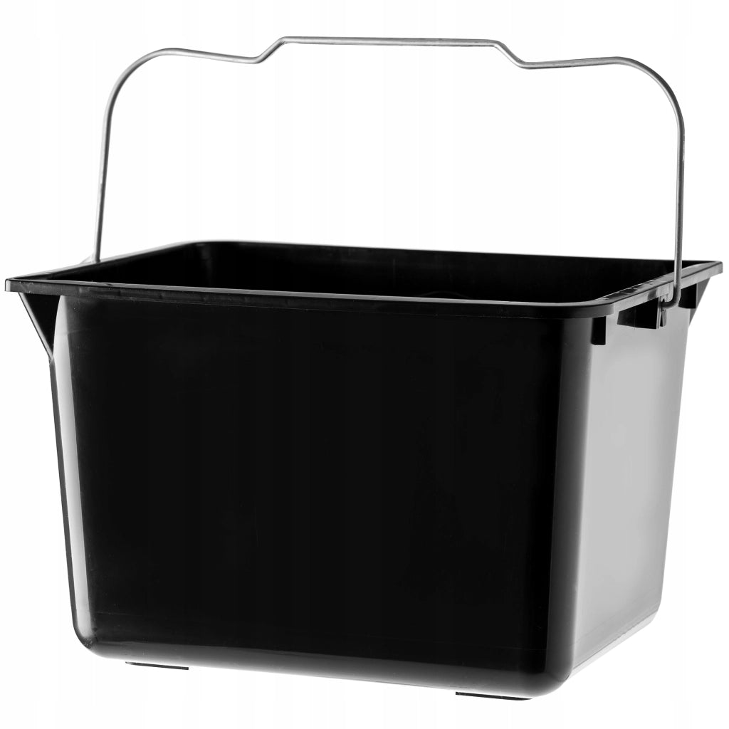 Secchio per vernice KADAX da 8 litri, rettangolare, in plastica, con manico.