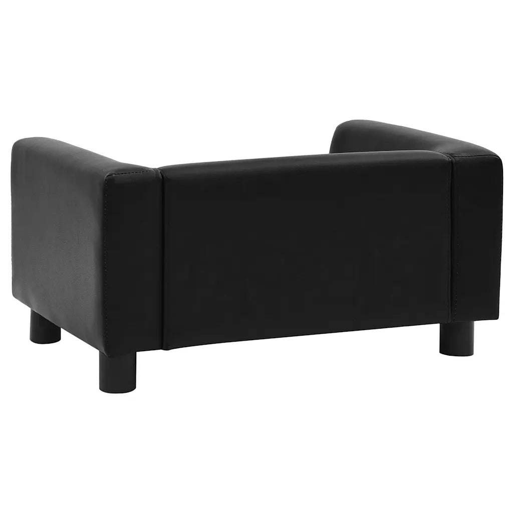 Divano per Cani Nero 60x43x30 cm in Peluche e Similpelle 170960