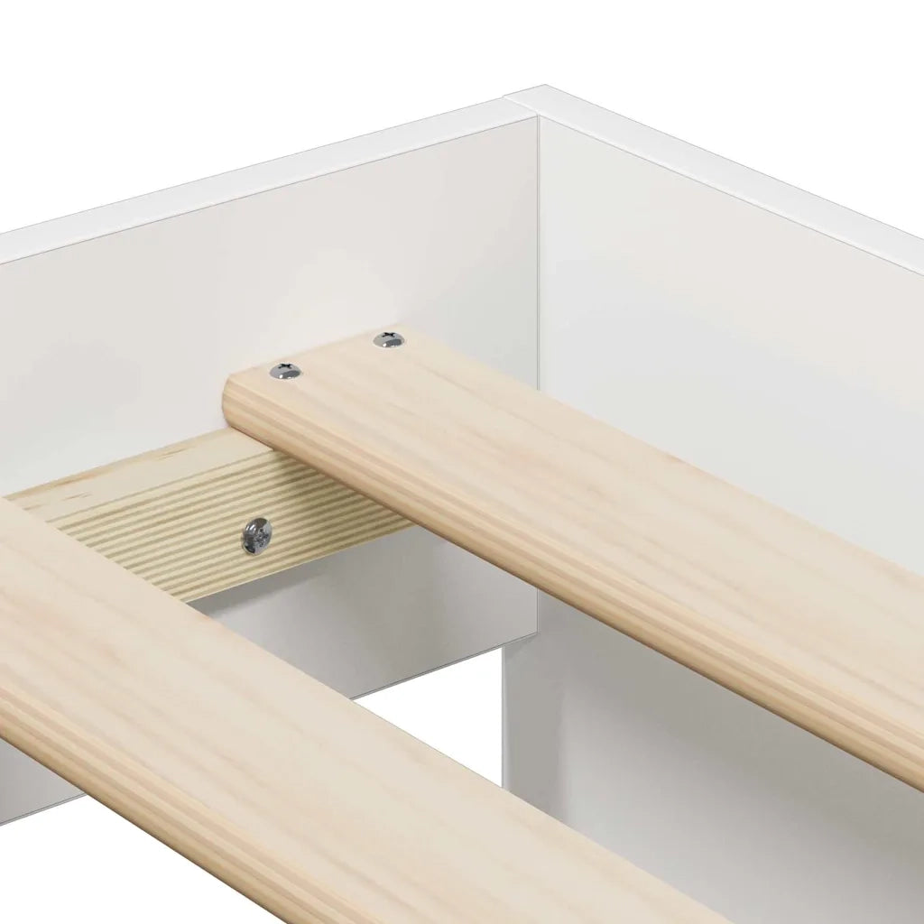 Struttura del letto Bianco 100 x 200 cm Legno multistrato 3335181