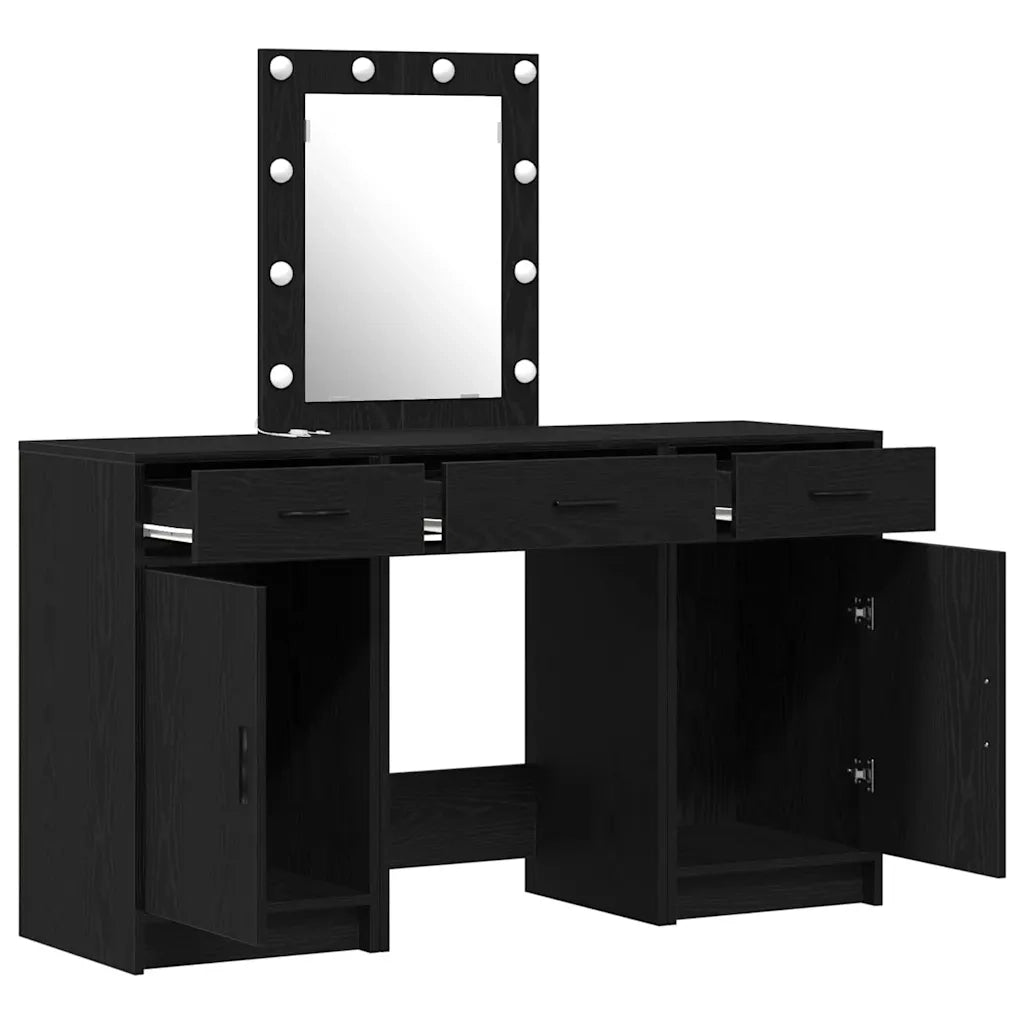 Tavolo da Trucco Nero 50 x 41 x 135 cm Legno multistrato 3334255