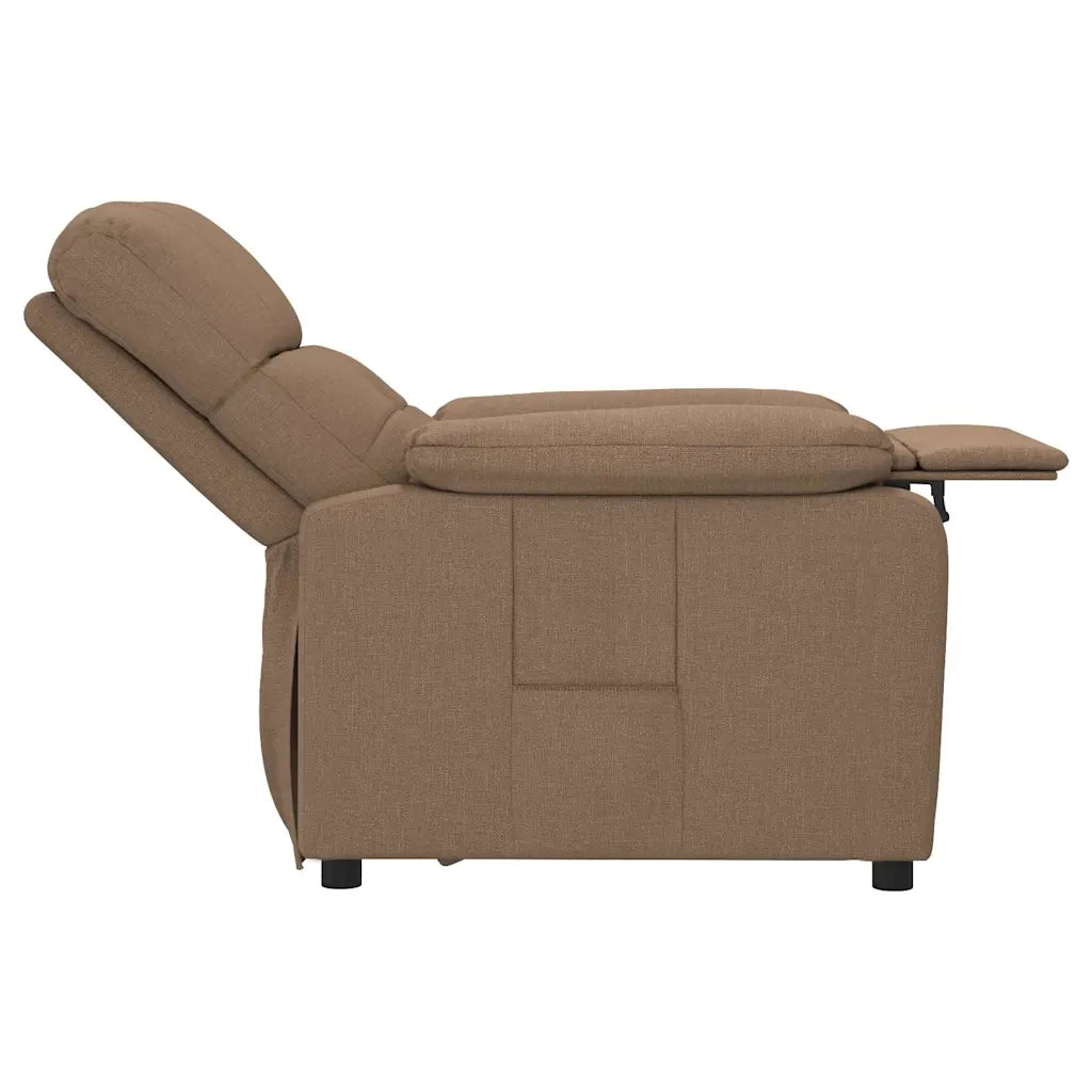 Poltrona Reclinabile in Tessuto Marrone 289666