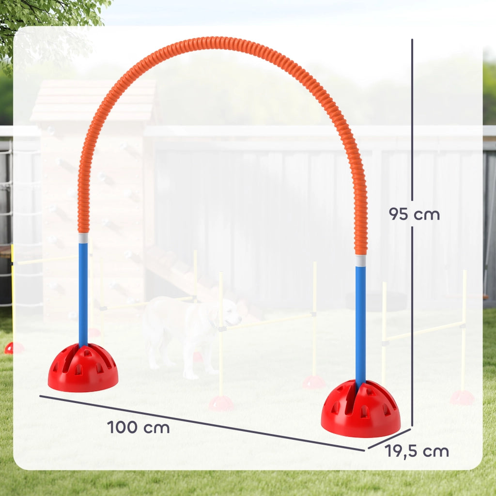 Set Agility per Cani 4 Pezzi con Porte Regolabili ¨C zephmum ¨C Blu
