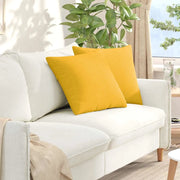 Cuscini da Divano 2 pz-Set di 2 Cuscini per Sofa Giallo Chiaro 50 x 50 cm