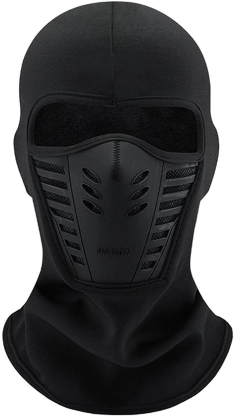 Balaclava da Neve per Uomini - Impermeabile e Respiroso Fleece Ski e Motor - Nero