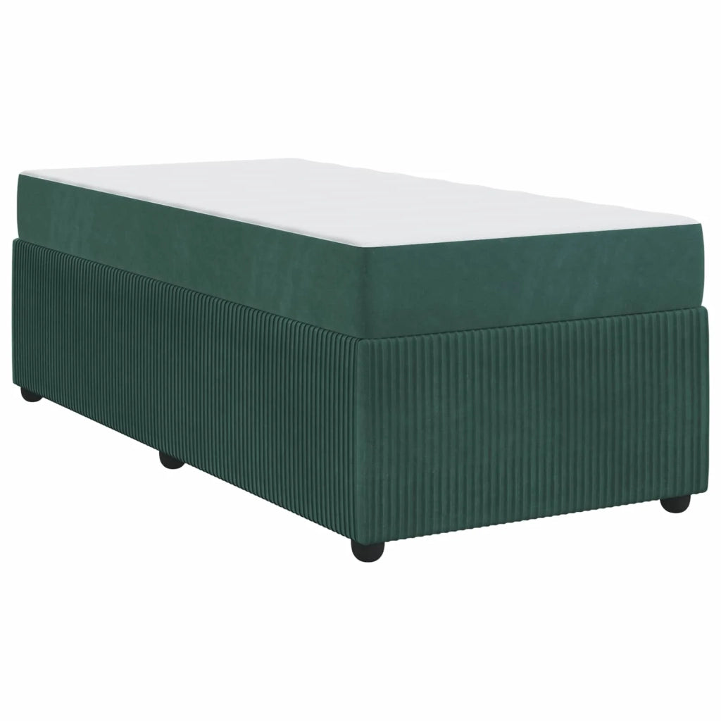 Struttura del letto-Giroletto Verde Scuro 90 x 190 cm Tessuto 304127