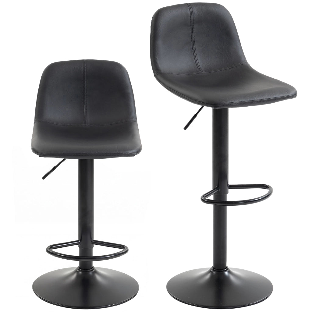 Sgabelli da bar ¨C Minimal ¨C 2 pezzi, regolabili, girevoli 360¡ã, neri