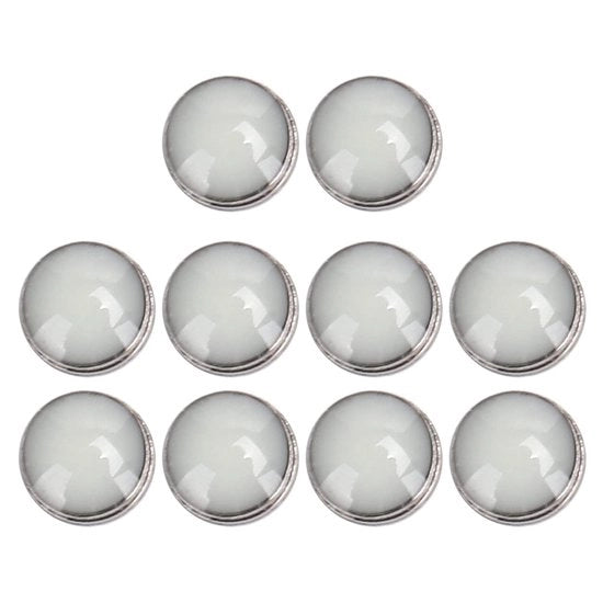 Componenti orologio con bezel a punti luminosi - 10 pezzi - lega - 2 mm - resistente e shockbestendig
