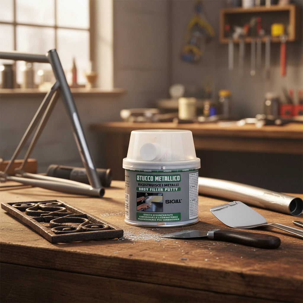 Stucco metallico resistente per riparazioni e ricostruzioni 125 ml