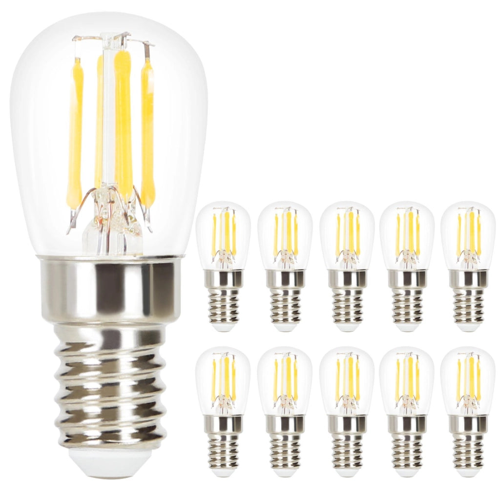 ZMH Bombilla LED E14 Edison LED Bombilla Retro 4W ST25 2700K para Dormitorio Pasillo