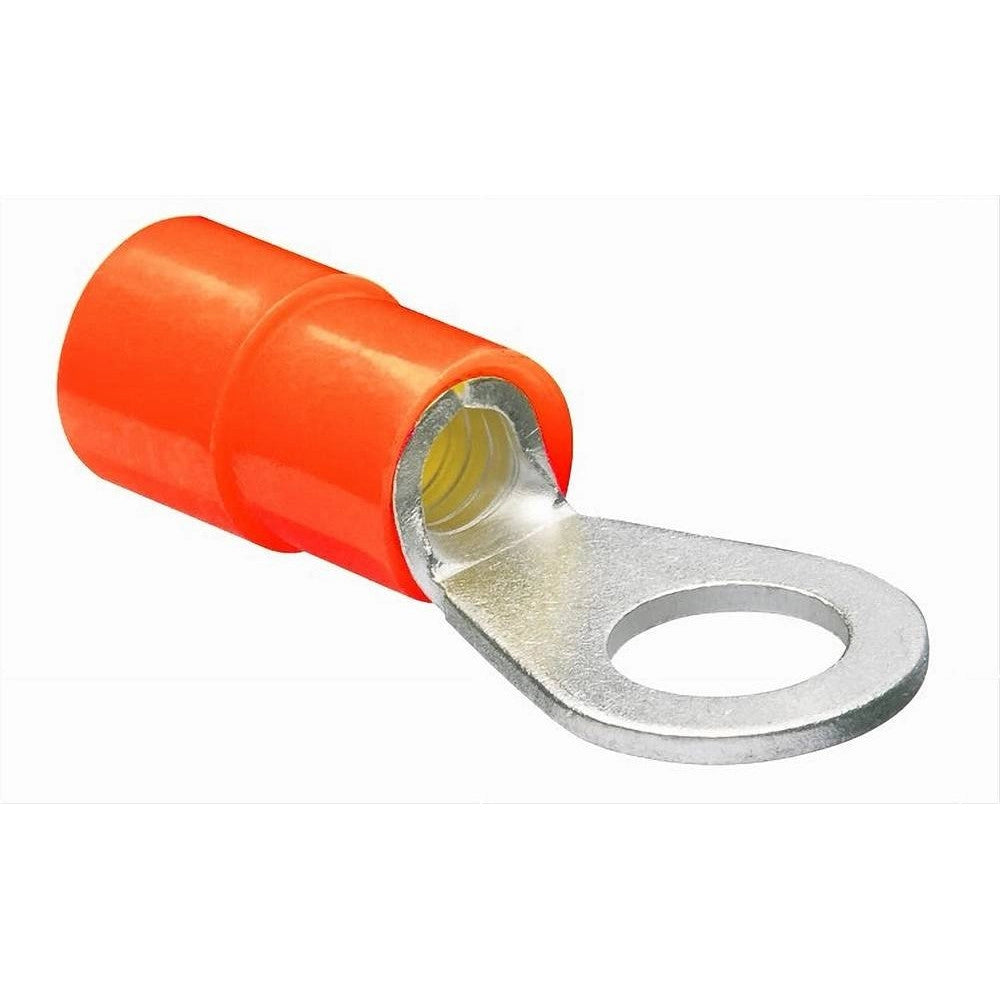 Trade Shop - Set 100pz Capicorda Terminale Ad Occhiello Isolato Per Cavi 2.5-4mm² M4 Rv3.5-4 -