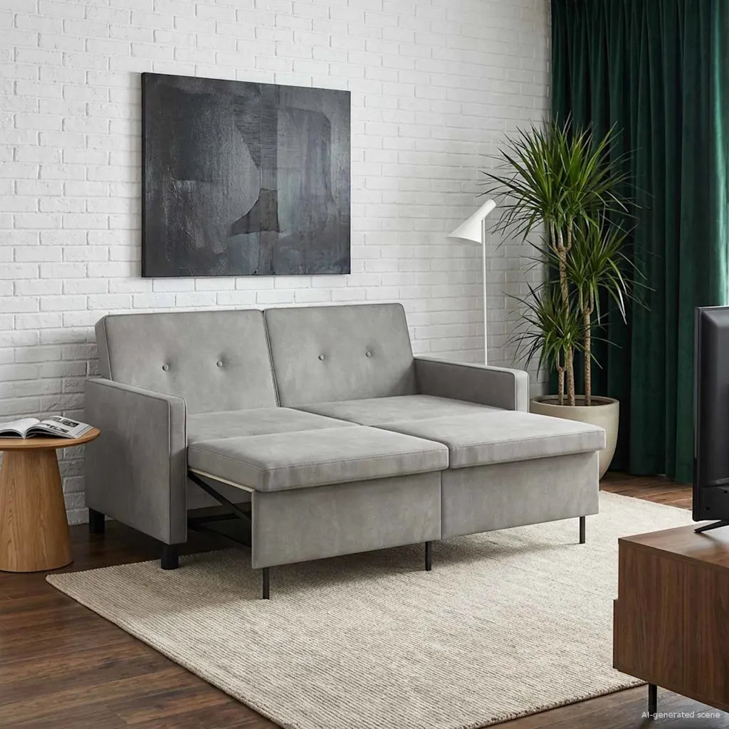 Divano letto Verde chiaro Tessuto 42033352