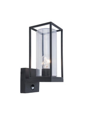 Applique esterna FLAIR con sensore movimento nera Lutec