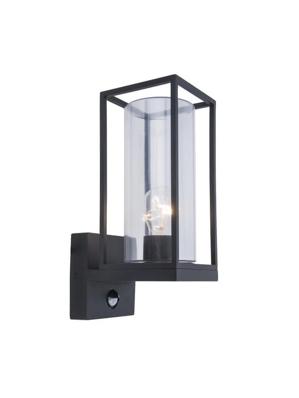 Applique esterna FLAIR con sensore movimento nera Lutec