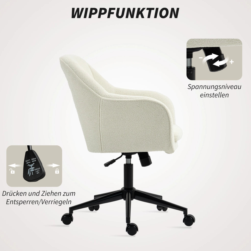 Sedia da ufficio con tessuto ¨C Minimal ¨C Beige