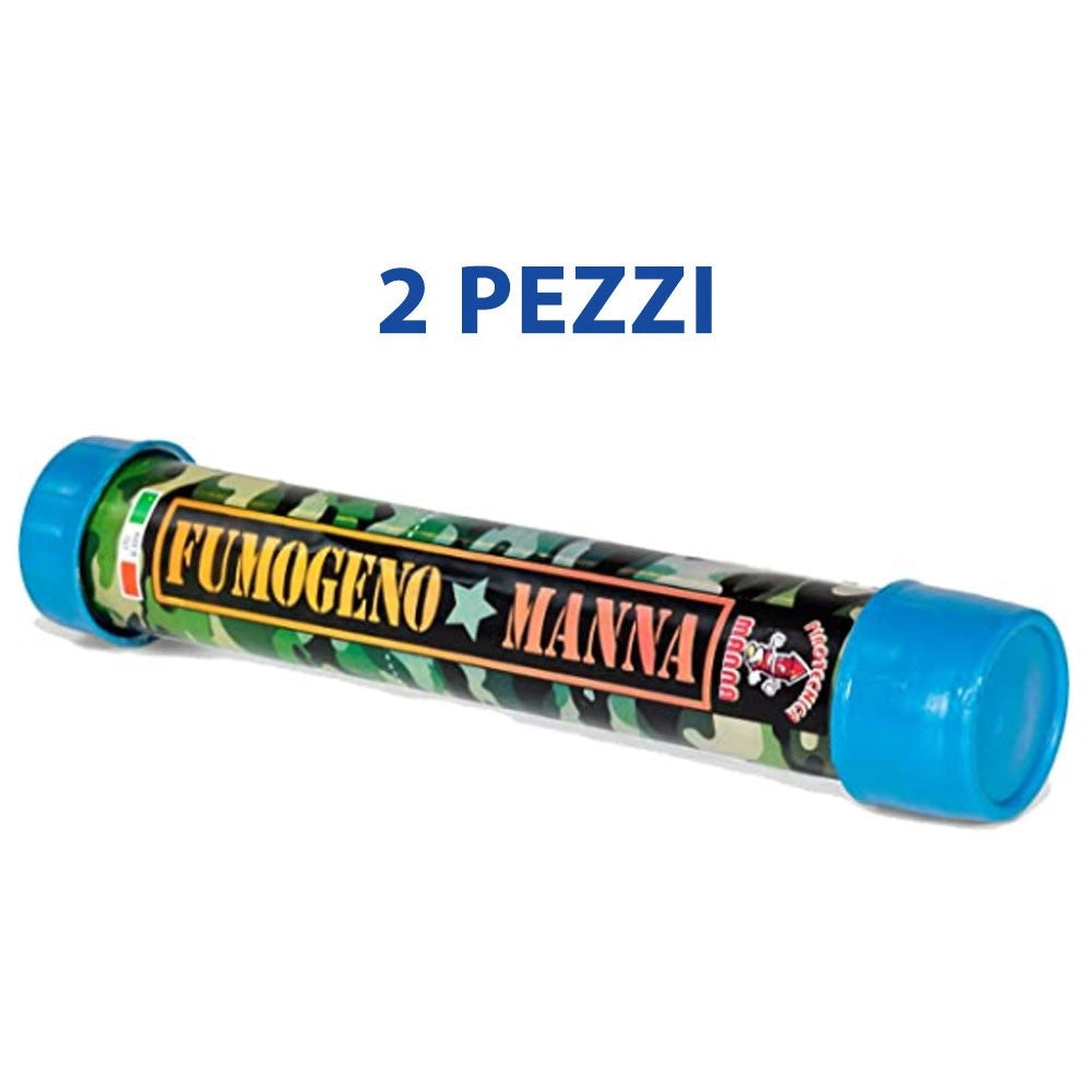 Trade Shop - 2 Pezzi Fumogeni Da Stadio Feste Forza Napoli Terzo Scudetto Bianco Azzurro 65 S -