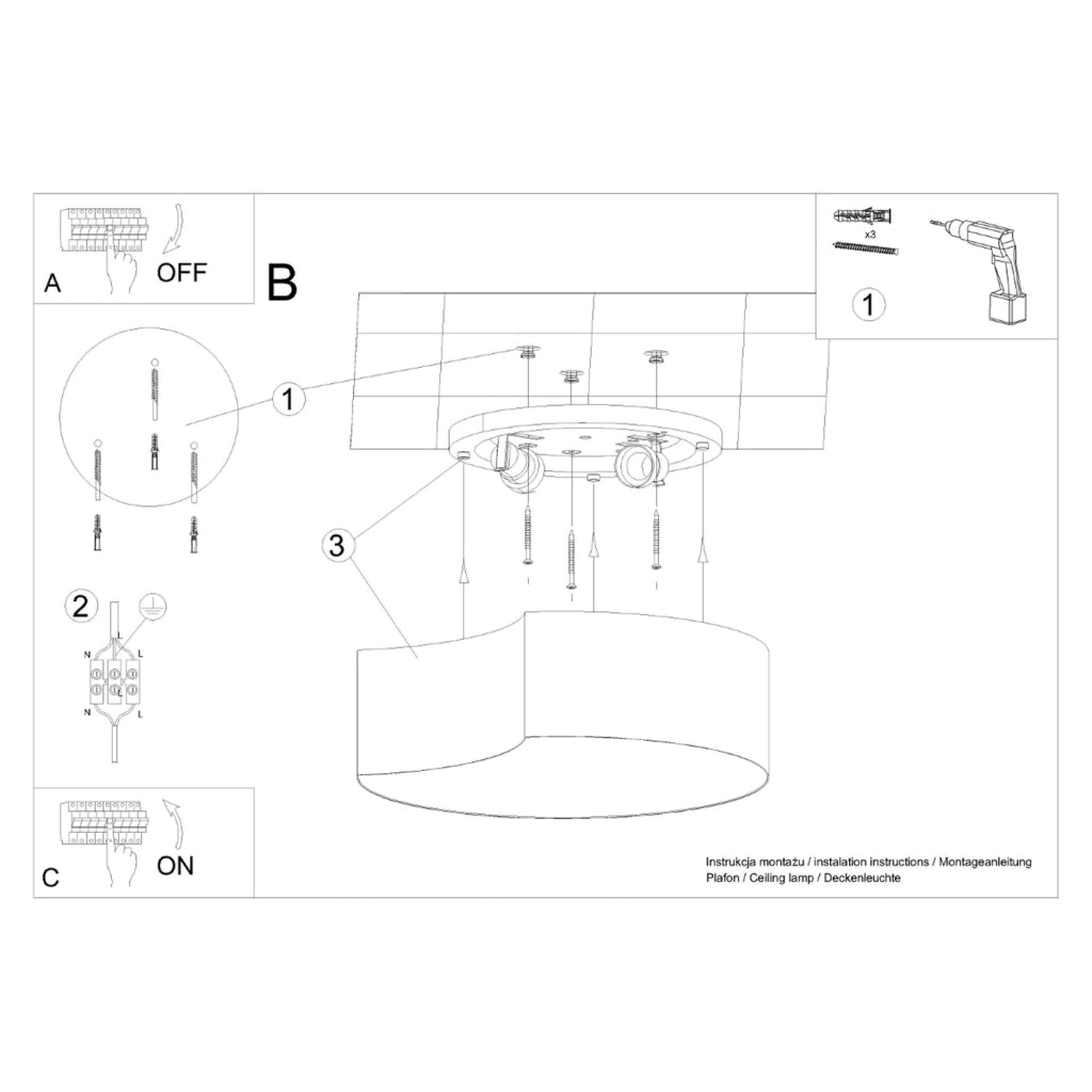 Lampada da soffitto CIRCLE 1 bianco