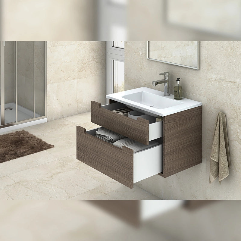 Cassetto esterno Concept 30kg, altezza 105mm, profondità 450mm, Acciaio, Verniciato bianco