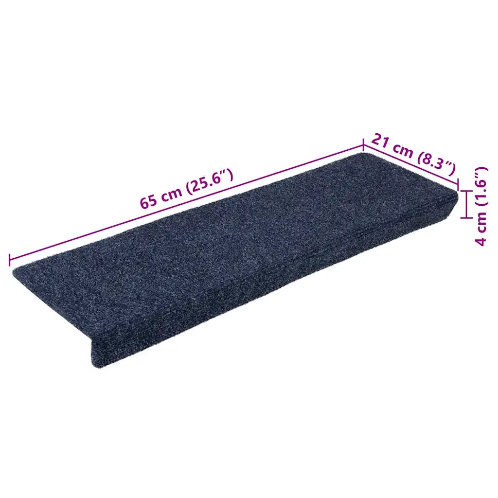 Tappetini per scale autoadesivi 20 pz 65x21x4 cm Antracite Bordo rettangolare 3365720