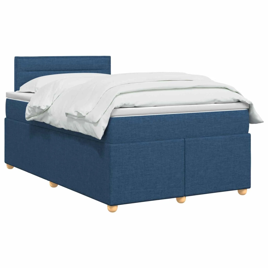 Letto box spring con materasso Blu 120 x 190 cm Tessuto 3450908