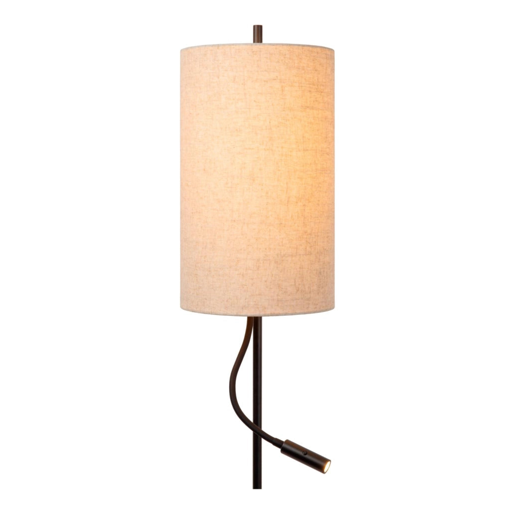 Lampada da terra MAGIC LED E27 nera crema Lucide