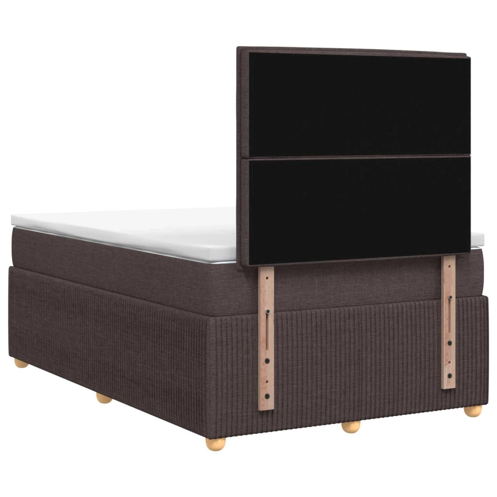 Letto box spring con materasso Marrone Scuro 120 x 200 cm 3454364
