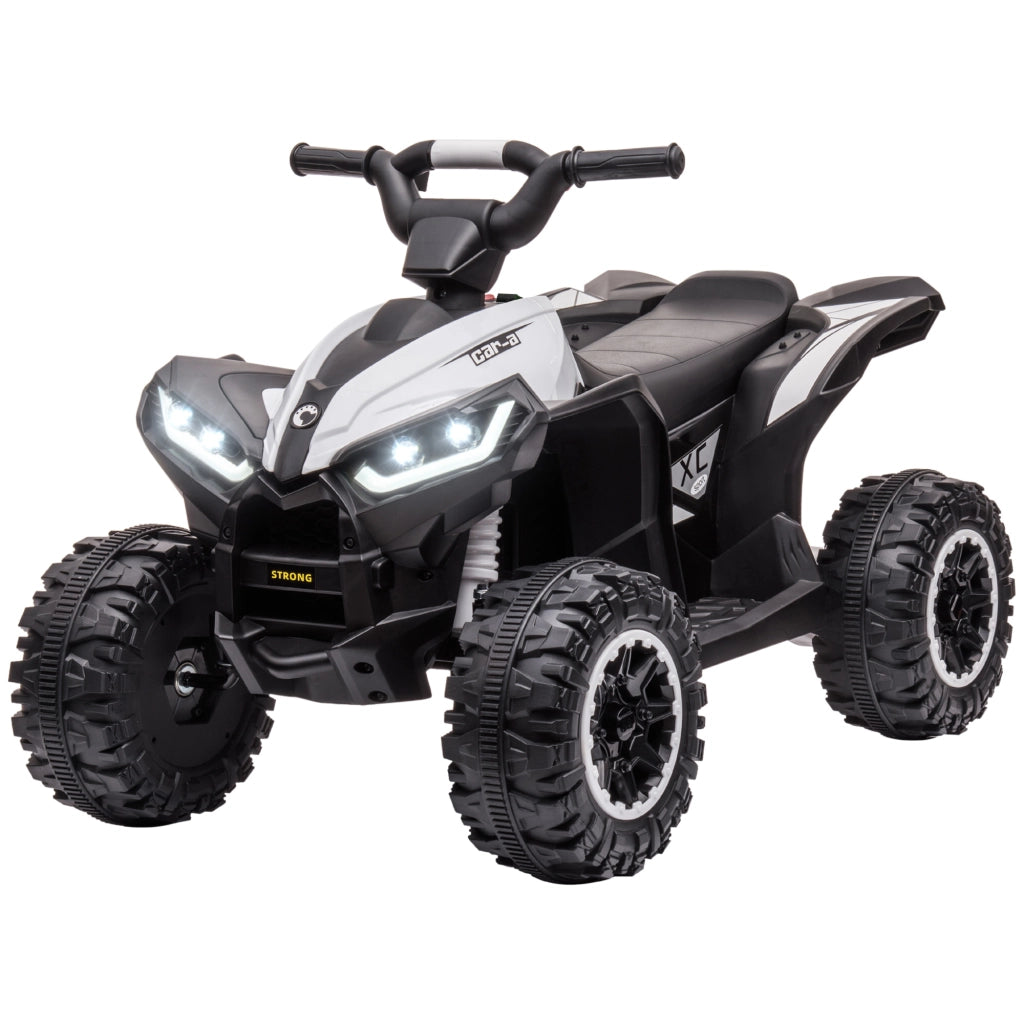 Quad Elettrico per Bambini 3-5 Anni ¨C Minimal ¨C 83x53x55.5 cm, Nero e Bianco