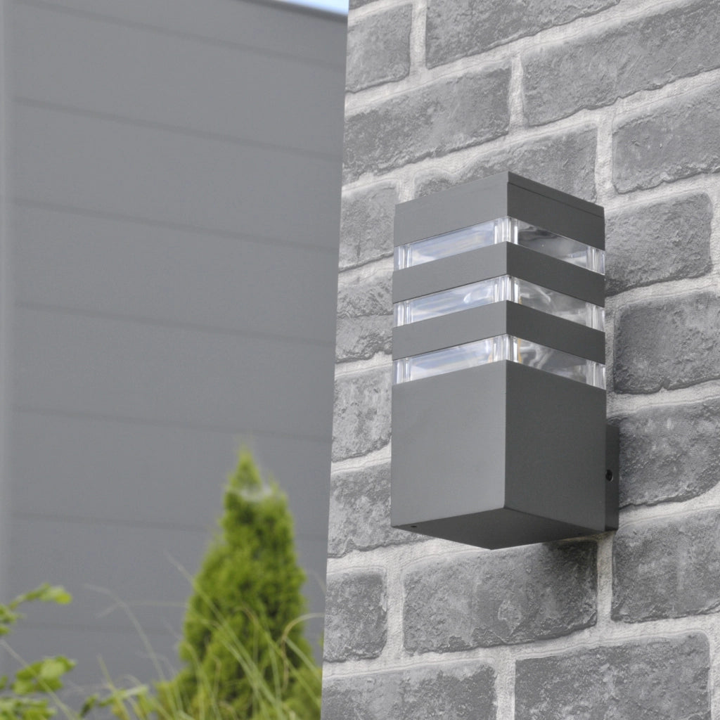 Applique esterna grafite 1xE27 IP44 Teksas Polux alluminio