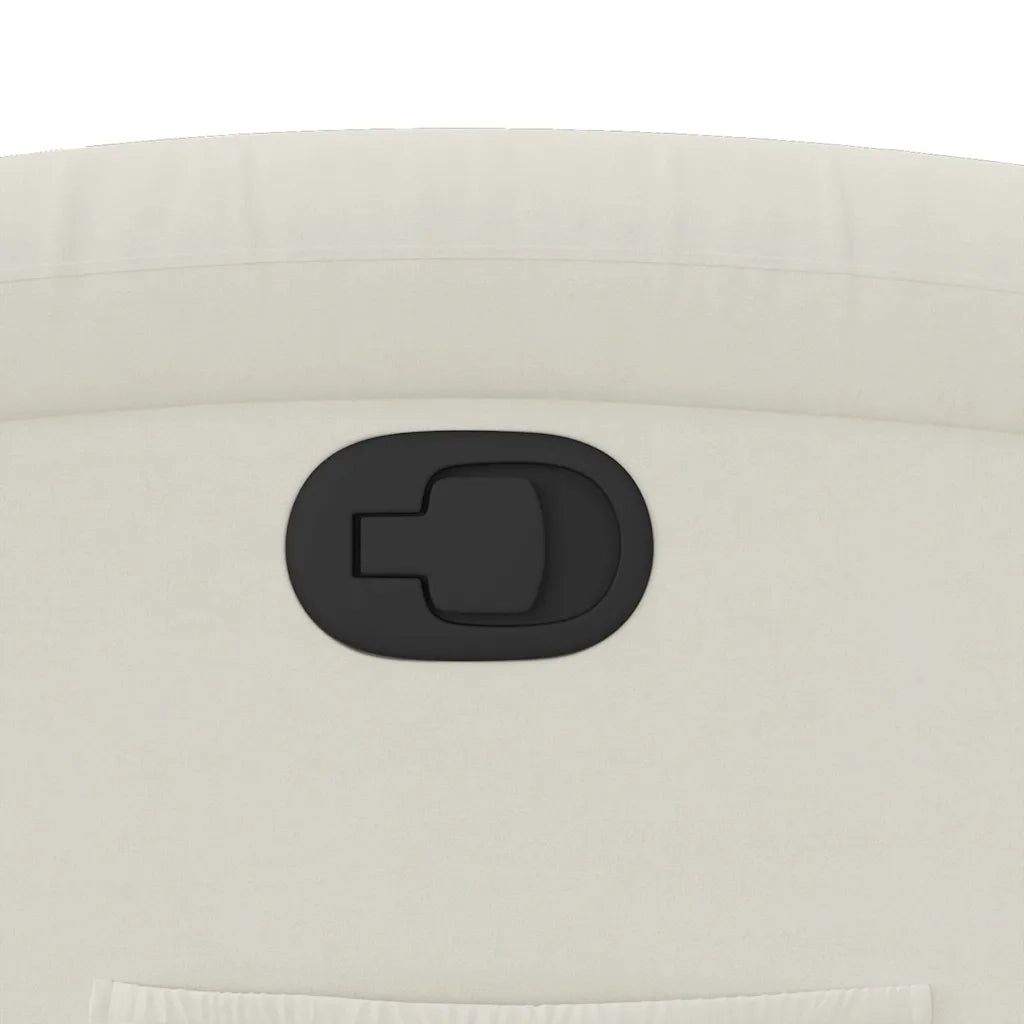 Poltrona | Sedia Relax reclinabile in velluto crema