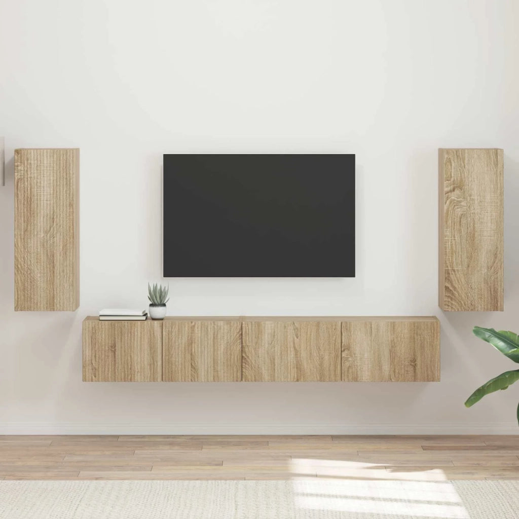 Set mobile TV 4 pcs Rovere Sonoma Legno multistrato 3409161