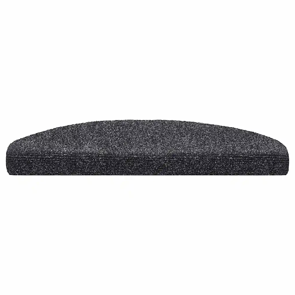 Tappetini per scale autoadesivi 30 pz 65x21x4 cm Grigio scuro Semicircolari Grandi 3365656