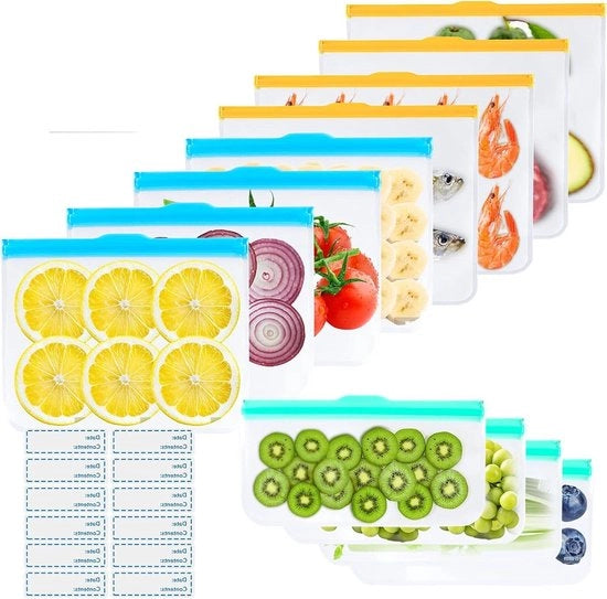 Confezione di Sacchetti Congelatori Diversi Dimensioni 12 pz.