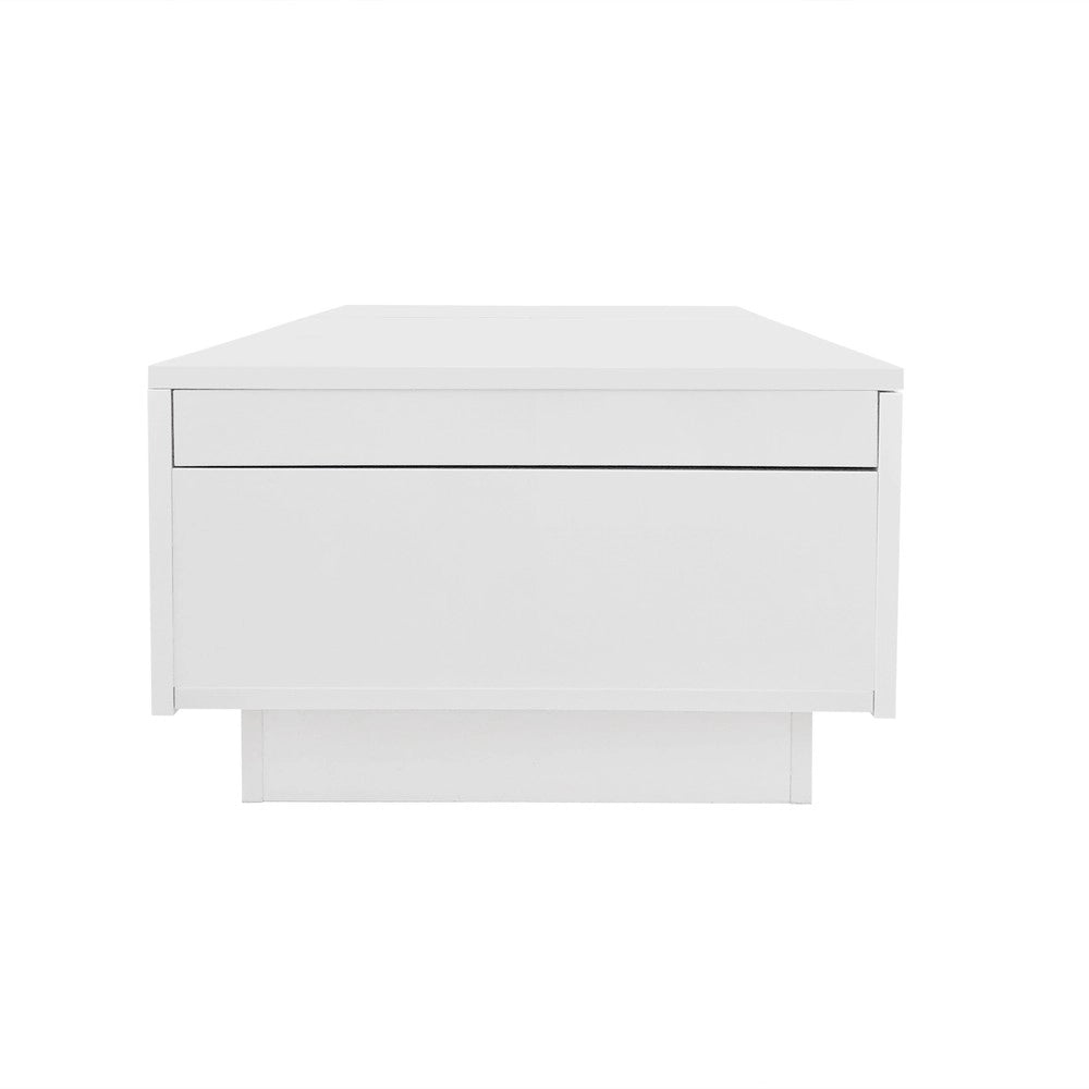 Tavolino da Caff¨¨ con Cassetti Push-Pull ¨C MINIMAL ¨C Bianco Lucido