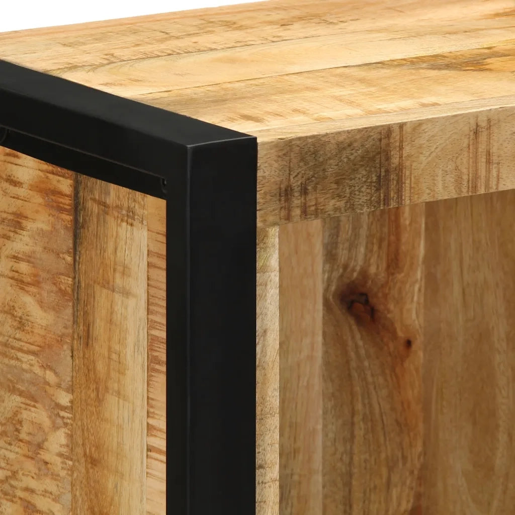 Mobiletto da Bagno 40x30x90 cm Legno Massello Mango Grezzo 4013609