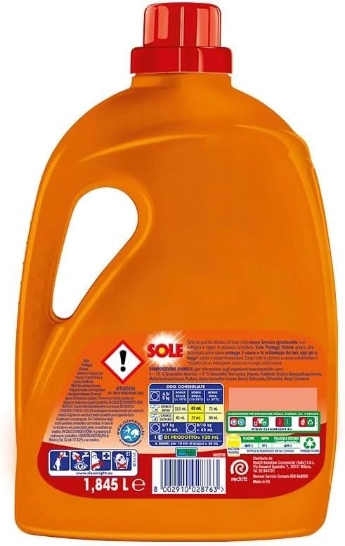 SET 5 DETERSIVO LIQUIDO SOLE  DA 41LAVAGGI PROTEGGI COLORE