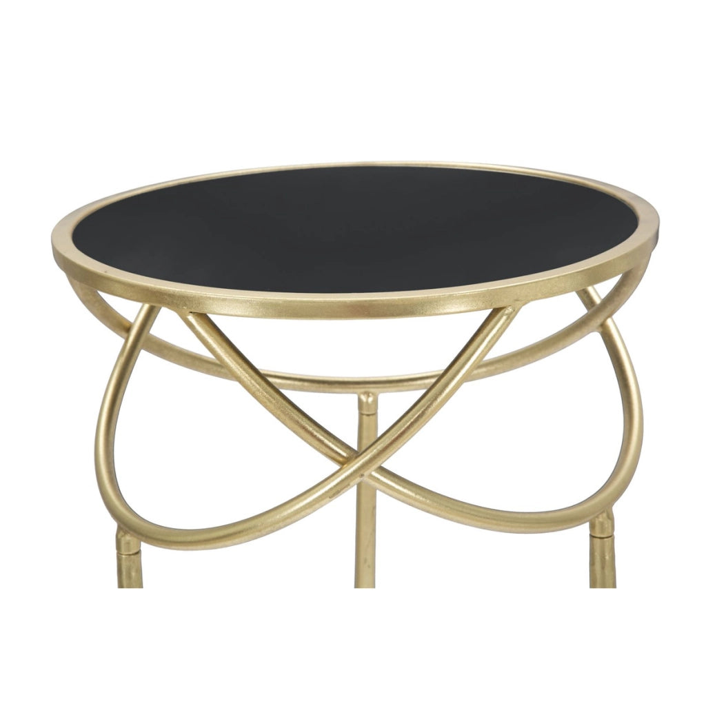 Tavolino VKH593, Oro, Metallo, 40x40x80 cm