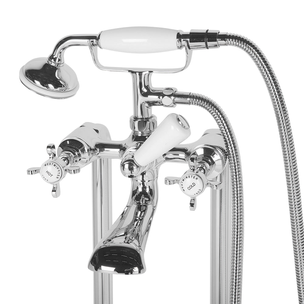 Miscelatore vasca da bagno freestanding cromato argento soggiorno