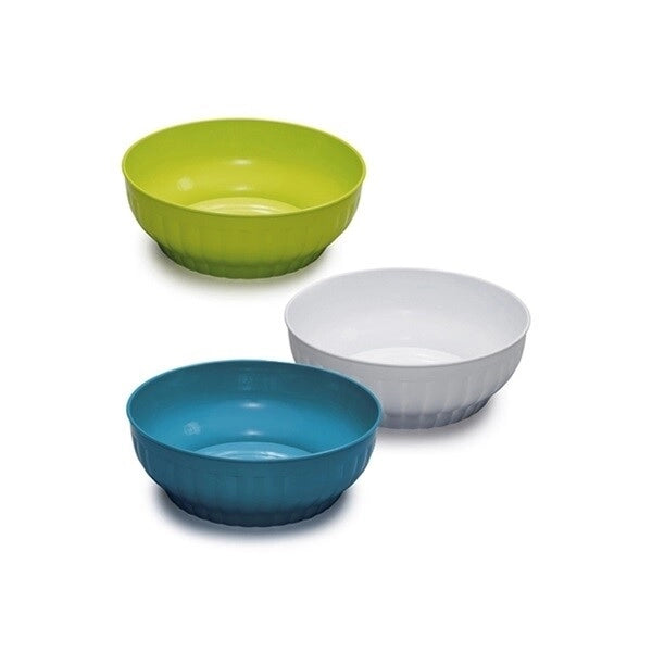 Insalatiera in Plastica Costolata Colorata 18 cm 3 Colori Disponibili
