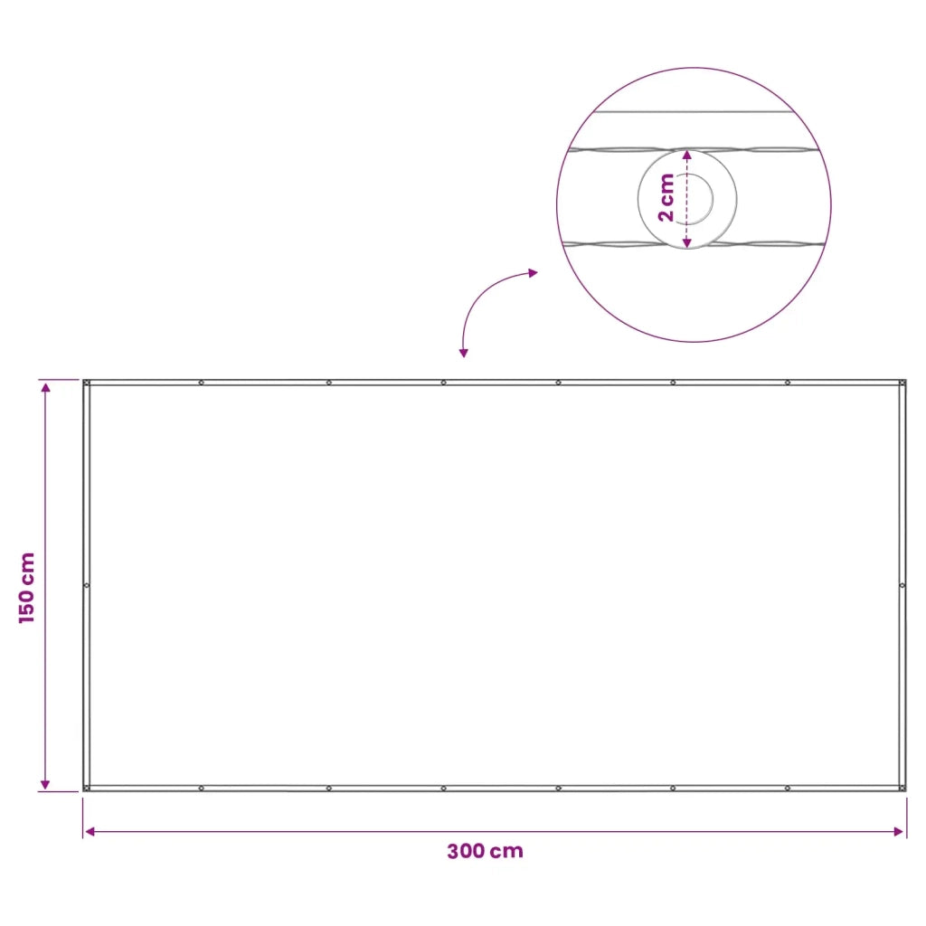 Schermo di Privacy per Balcone 150 x 300 cm 42036735