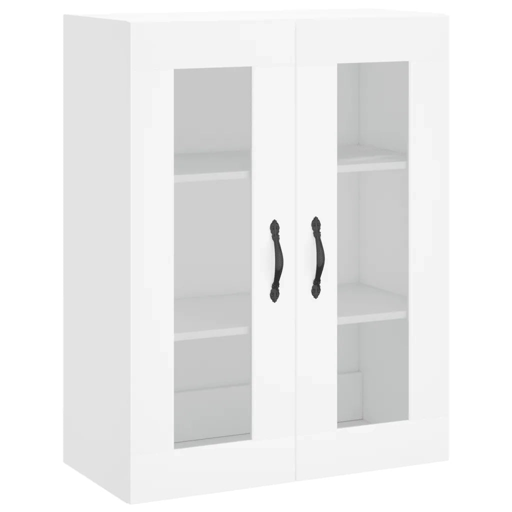 Credenza-Buffet-Armadio da cucina Bianca 69,5x34x180 cm in Legno Multistrato 816423