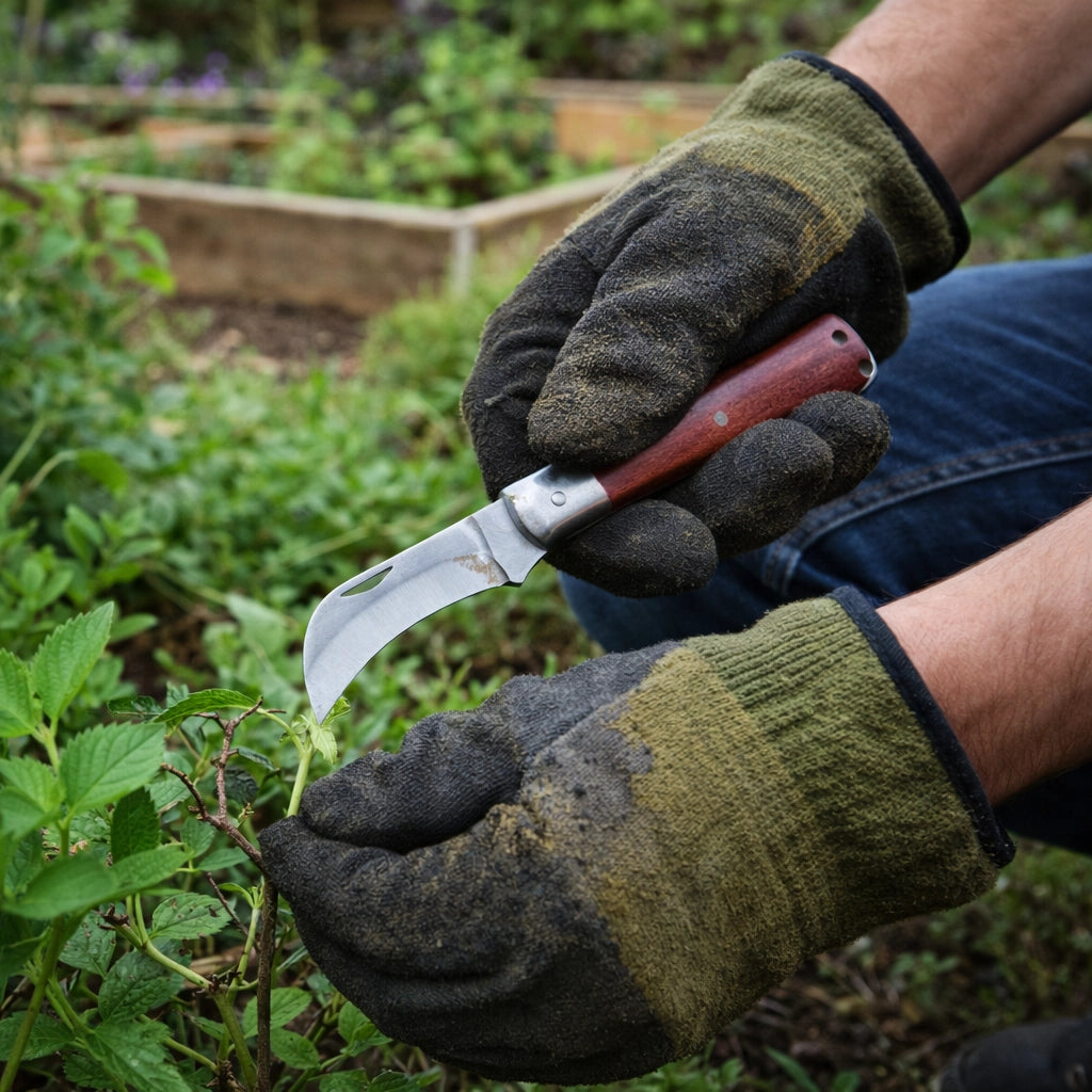 Coltello da Innesto a Roncola Lama Curva 6cm per Potatura e Giardinaggio 313002