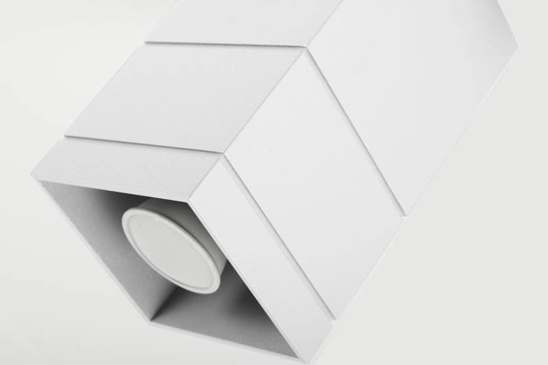 Spot da soffitto Lampex Neron bianco metallo GU10 10x20cm
