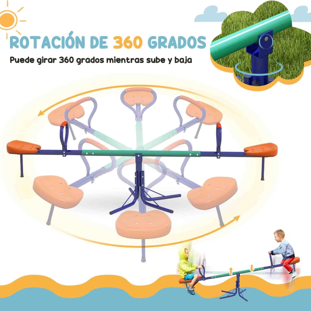 Dondolo per Bambini Regolabile con Base in Acciaio ¨C Minimal ¨C Multicolore
